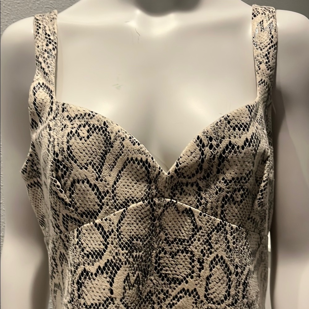 Zara Snake Print Dress - Black and Cream ZARA sexy !XL have those snake skin